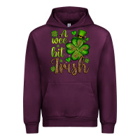 Mauve Wine St. Patrick's A wee bit irish Urban Hoodie - OliviaCreatesArt
