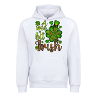 White St. Patrick's A wee bit irish Urban Hoodie - OliviaCreatesArt