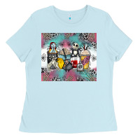 Baby Blue cartoon characters coffee cups Ladies Tee - Zillion Design Studio