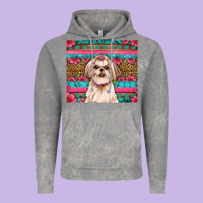 Shih Tzu Floral Tumbler Vintage Hoodie Designed By Artiststas