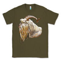 Army Green kiko goat face Classic Tee - LillyAllenDesigns