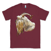 Burgundy kiko goat face Classic Tee - LillyAllenDesigns