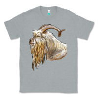 Heather Grey kiko goat face Classic Tee - LillyAllenDesigns