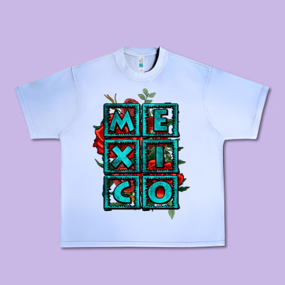 Mexico With Roses Urban Heavy Tee Designed By Jasminsmagicworld
