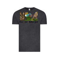 Vintage Black Peace Love Nubian Goat Vintage Tee - LillyAllenDesigns