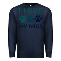 Navy i love my dogs Premium Sweatshirt - Bettercallsaul