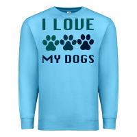 Ocean Blue i love my dogs Premium Sweatshirt - Bettercallsaul