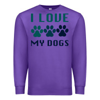 Purple i love my dogs Premium Sweatshirt - Bettercallsaul