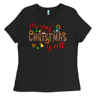 Black merry christmas y'all Ladies Tee - JahusDesignShop