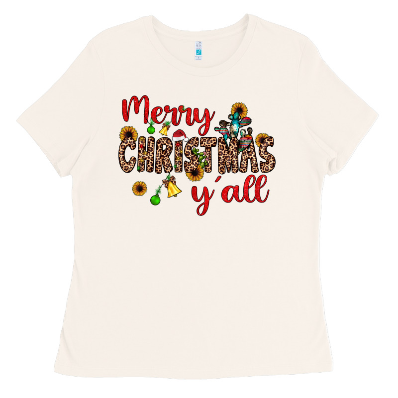 Merry Christmas Y'all Ladies Tee by JahusDesignShop | Teevron