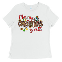 White merry christmas y'all Ladies Tee - JahusDesignShop