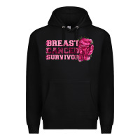 Black Breast Cancer Survivor Premium Hoodie - texasbilliewilder