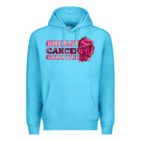 Ocean Blue Breast Cancer Survivor Premium Hoodie - texasbilliewilder