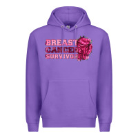 Purple Breast Cancer Survivor Premium Hoodie - texasbilliewilder