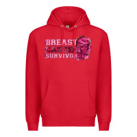 Red Breast Cancer Survivor Premium Hoodie - texasbilliewilder