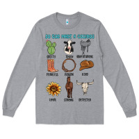 Heather Grey so god made a cowboy Long Sleeve Tee - MaliasSmallBusiness