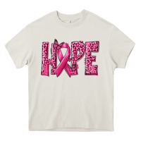 Cream Hope Breast Cancer Heavy Core Tee - texasbilliewilder