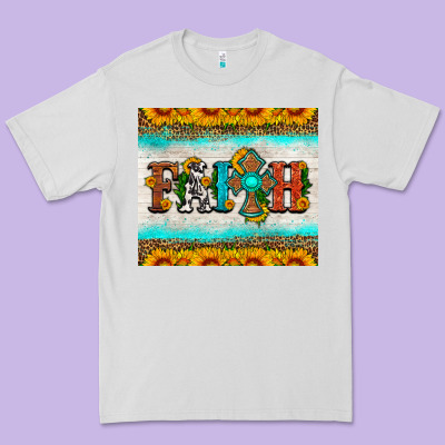 Faith Cross And Sunflower Tumbler Premium Tee Designed By Hra Design Shop