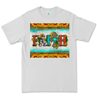 Dove Grey faith cross and sunflower tumbler Premium Tee - HRA Design Shop
