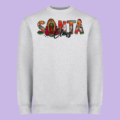 Santa Claus Lady Of Guadalupe Heavyweight Sweatshirt Designed By Jasminsmagicworld