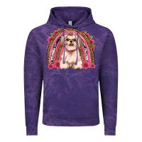 Cloud Purple shih tzu floral rainbow Vintage Hoodie - Artiststas