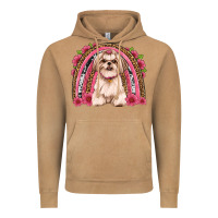 Vintage Camel shih tzu floral rainbow Vintage Hoodie - Artiststas