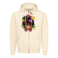 Sandshell Beach Hair Afro Messy Bun Bbs Zipper Hoodie - BundleAndBundleShop