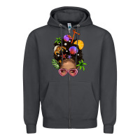 Smoke Beach Hair Afro Messy Bun Bbs Zipper Hoodie - BundleAndBundleShop