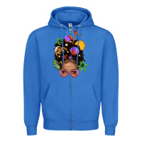 True Royal Beach Hair Afro Messy Bun Bbs Zipper Hoodie - BundleAndBundleShop
