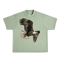 Oil Green White Headed Eagle Urban Heavy Tee - LillyAllenDesigns