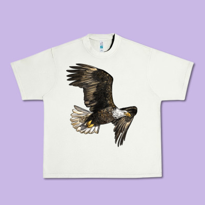 White Headed Eagle Urban Heavy Tee Designed By Lillyallendesigns