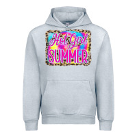 Heather Grey Hot Girl Summer Tie Dye Leopard Urban Hoodie - CowCowDesign