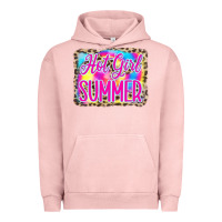 Pigment Salmon Hot Girl Summer Tie Dye Leopard Urban Hoodie - CowCowDesign