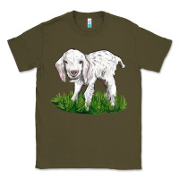 Army Green Baby Angora Goat Classic Tee - LillyAllenDesigns