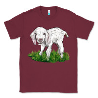 Burgundy Baby Angora Goat Classic Tee - LillyAllenDesigns