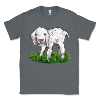 Charcoal Heather Baby Angora Goat Classic Tee - LillyAllenDesigns