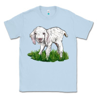 Dusty Blue Baby Angora Goat Classic Tee - LillyAllenDesigns