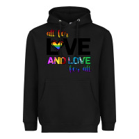 Black All For Love And Love For All Heavyweight Hoodie - Bettercallsaul