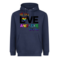 Navy All For Love And Love For All Heavyweight Hoodie - Bettercallsaul