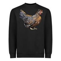 Black Cream Legbar Chicken Heavyweight Sweatshirt - LillyAllenDesigns