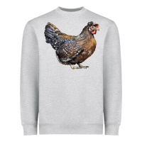 Heather Grey Cream Legbar Chicken Heavyweight Sweatshirt - LillyAllenDesigns