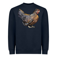 Navy Cream Legbar Chicken Heavyweight Sweatshirt - LillyAllenDesigns