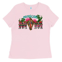 Bubblegum Pink mexican mom with cactus Ladies Tee - texasbilliewilder