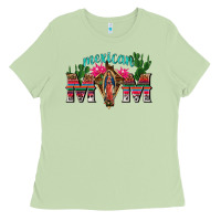 Matcha mexican mom with cactus Ladies Tee - texasbilliewilder