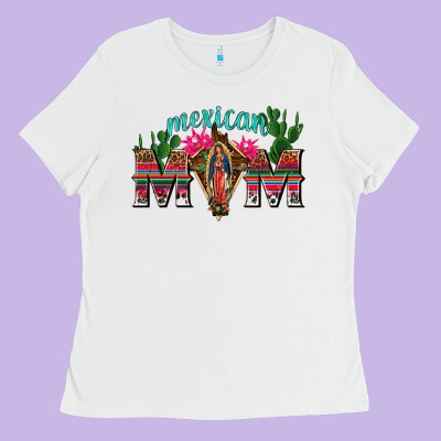 Mexican Mom With Cactus Ladies Tee Designed By Texasbilliewilder