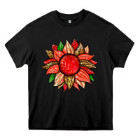Black strawberry sunflower Heavy Core Tee - Zillion Design Studio