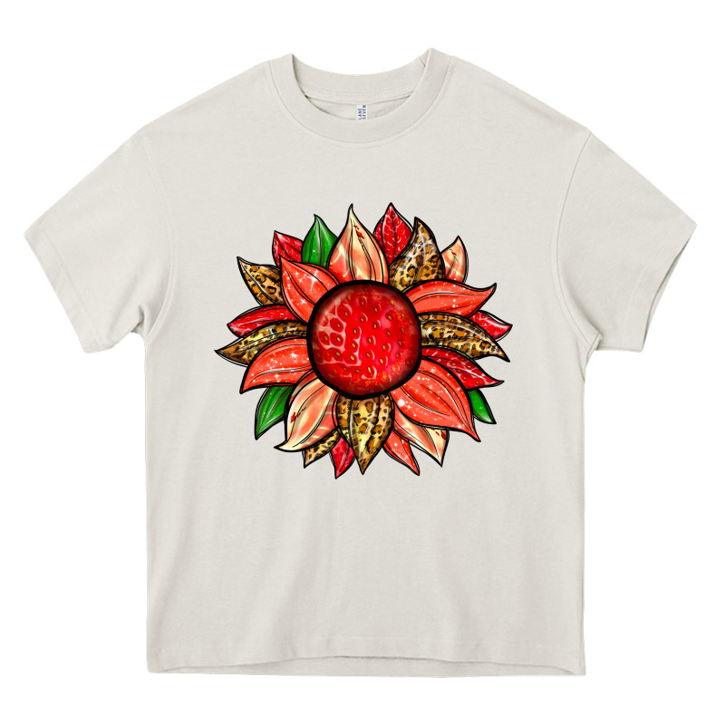 Strawberry Sunflower Heavy Core Tee by Zillion Design Studio | Teevron