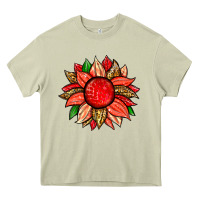 Mossy strawberry sunflower Heavy Core Tee - Zillion Design Studio