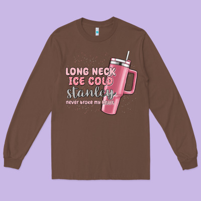 Long Neck Ice Cold Stanley Never Broke My Heart Long Sleeve Tee Designed By Maliassmallbusiness