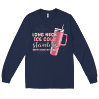 Navy long neck ice cold stanley never broke my heart Long Sleeve Tee - MaliasSmallBusiness